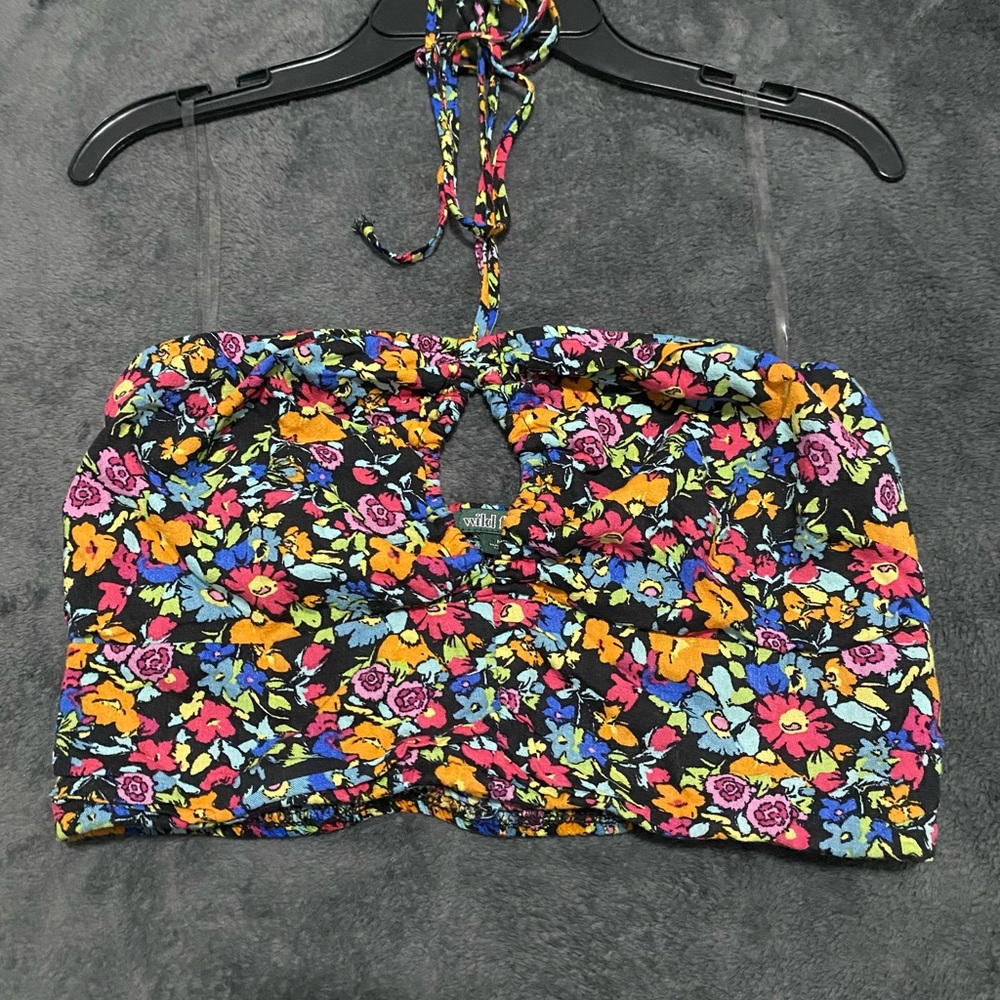 Wild Fable Floral Halter Crop Top